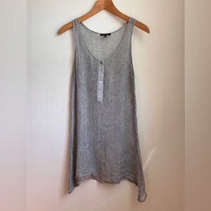 Eileen Fisher Woven Linen Mesh Tank Top